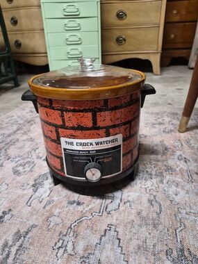 Hamilton Beach The Crock Watcher Red Brick Slow Cooker Vintage